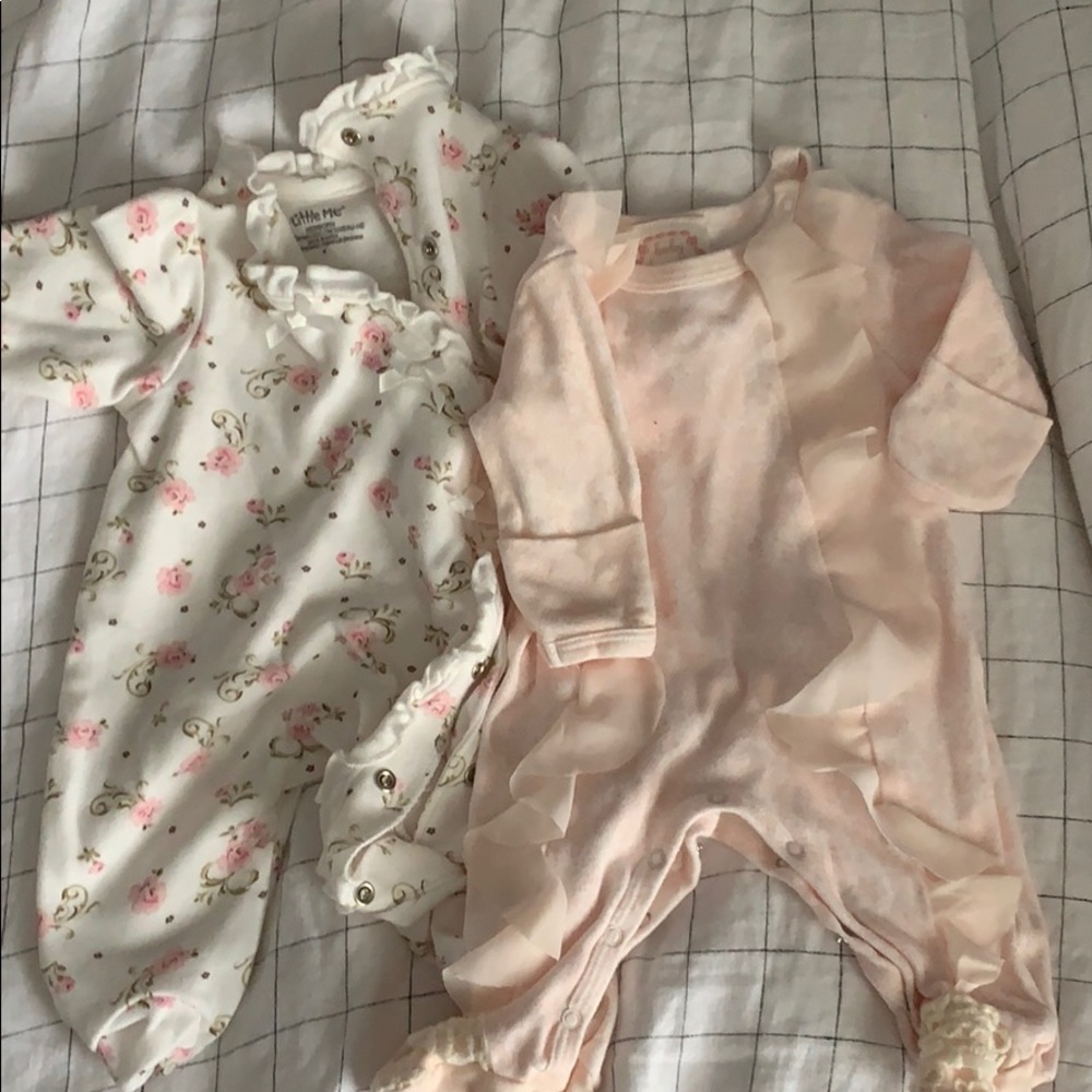 2 pack baby girl coveralls
